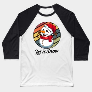 Christmas Snowman Baseball T-Shirt